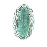Genuine Turquoise Navajo made Sterling-silver Ladies Ring