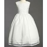Girls WHITE BEADED First Communion Special Occasion Dress LITO Girl 14