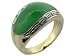 Green Jade and Diamond Rivus Ring, 14k Gold