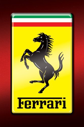 1art1 Empire 318350 Ferrari - Logo - Auto Plakat Poster Druck - 61 x 91.5 cm