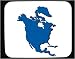 Mouse Pad with continent, American, North