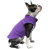 Gooby Every Day Fleece Cold Weather Dog Vest for Small Dogs, Lavender, Medium