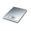 Beurer KS 42 - Balanza cocina ultraplana, medici�n 5kg/1gr, pantalla LCD,  acero inoxidable, color plata,
