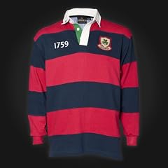 Guinness Red Navy Stripe Crest Rugby