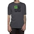 Arbor Quad Organic Cotton Men's Short-Sleeve Race Wear T-Shirt/Tee w/ Free B&F Heart Sticker Bundle - Dark Shadow