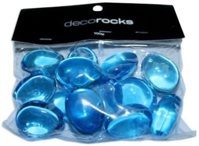 2 X 100G Packs Blue Olive Shaped Deco Beads 30Mm X 25Mm Acrylic Gmb046Bl