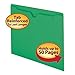 Smead File Jacket, Reinforced Straight-Cut Tab, Flat-No Expansion, Letter Size, Green, 100 per Box (75503)