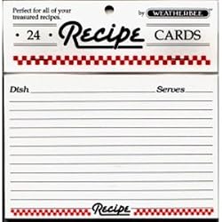 Weatherbee 4X6 recipe cards set of 24