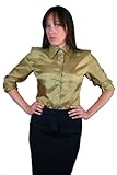 IMAGE OF Green Glow Button-Down Silk Shirt in Size Extra Large