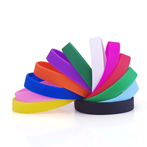 PriceDozenGOGO Dozen Silicone Wristbands for Kids Rubber Bracelets Party Favors