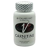 Vitalabs L-Carnitine Capsules, 500 mg, 60-Count Bottles