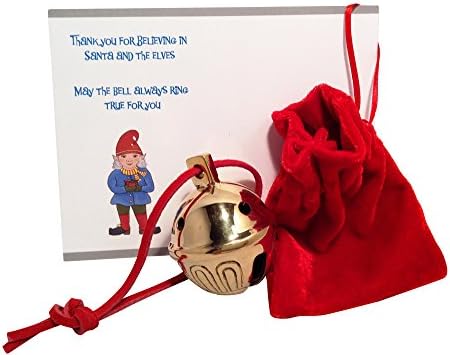 Authentic Golden Brass Sleigh Bell #8 From Santa's Sleigh W Personalized Note Express From the Elves