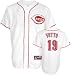 Joey Votto Jersey: Adult 2009 Majestic Home White Replica #19 Cincinnati Reds Jersey - Large