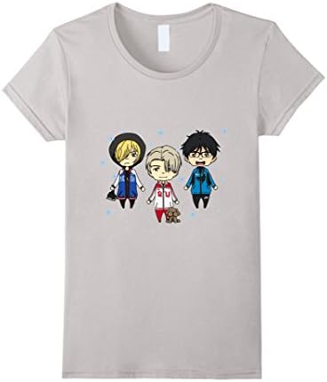 Women's  Yuri on Ice Ugly Sweater T-Shirt Large Silver