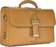 Aaron Barak Men's Monticello Satchel Shoulder Bag,Camel Leather