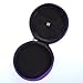 Case Star Earphone handsfree headset HARD EVA Case - Clamshell/MESH Style with Zipper Enclosure, Inner Pocket, and Durable Exterior + Silver Climbing Carabiner With Case star cellphone bag (PU Leather Earphone Case-Purple)