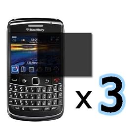 ***3PACK*** Privacy Screen Protector for Blackberry Bold 9700, Onyx 9700, 9020, 9780