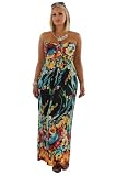 Multi Tropical Print Bandeau Maxi Dress