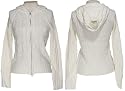 DEREK HEART Cable Knit Zip-Up Hooded Sweater