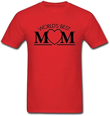 Badiza Best World Mom Cool Men T-shirt Red XXXL