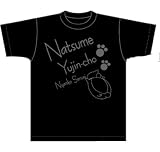 夏目友人帳 ニャンコ先生柄Tシャツ ブラック サイズ:S