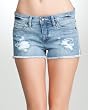 bebe Snake Inset Cut Off Denim Short