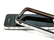 Schutzh�lle f�r iPhone 4S und iPhone 4..::: SCHWARZ - WEISS :::.. mit METALLBUTTON