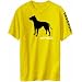 T-Shirt Yellow  American Pit Bull Terrier Stencil / Chees  Dog