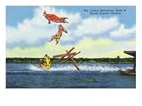 Cypress Gardens, Florida - View of Clowns Waterskiing Photography Premium Poster Print, 12x16