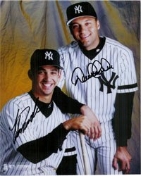 Signed Yankees, New York (Derek Jeter, Jorge Posada) 8x10 By Derek Jeter and Jorge Posada Photo