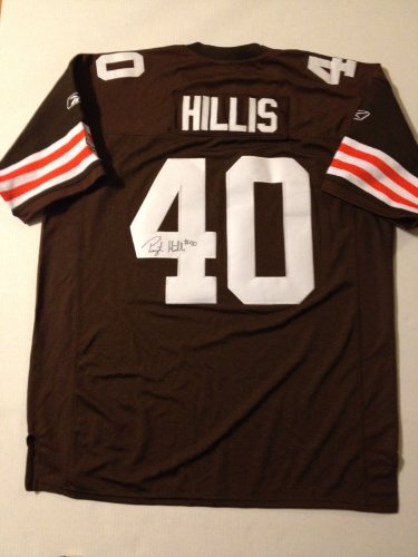 Cleveland Browns PEYTON HILLIS Signed Autographed Authentic NFL Jersey COA