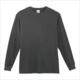 コーコス(CO-COS) 長袖Ｔシャツ 作業服 作業着 作業シャツ 長袖Ｔシャツ cc-3008 チャコール Ｍ