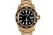 Rolex Mens Yellow Gold Gmt II Black Dial