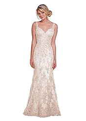 V-neck Satin Open-Back Lace Pleated Applique  Mermaid  Dress With Ruffles