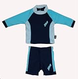 Platypus UV 50+ sunshirt and bike short set navy,sky