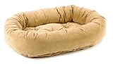 Bowsers Donut Dog Bed Platinum Microvelvet Collection (Size=X-Small,Microvelvet=Khaki)