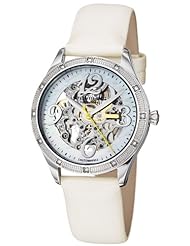 Stuhrling Original Womens 196SW3.121P3 Vogue Melody Automatic Skeleton Swarovski Crystal Mother-Of-Pearl White Watch