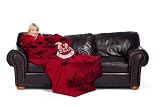 MLB Cincinnati Reds Adult Comfy Throw, Officially MLB Licensed Blanket with Sleeves by Northwest "Smoke" Design