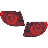 Hyundai Elantra Replacement Tail Light Assembly - 1-Pair by AutoLightsBulbs