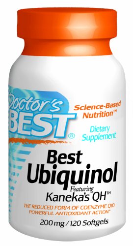 Doctor's Best Ubiquinol Featuring Keneka's QH Nutritional Supplement, 200 Mg, 120 Count