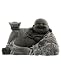 Black & Grey Sitting Happy Buddha Statue