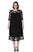 Sapphyra Women's Plus Size Dress Floral Lace Empire Waist Fit and Flare 1X-5X