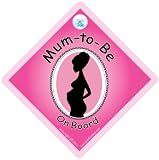 from BABY iwantthatsign.com MUM TO BE ON BOARD Sign, Baby on Board Car Sign, FREE UK Postage / Pregnancy Car Sign, Maternity Car Sign, Bump On Board Style, Pregnant Lady Car Sign, Baby On Board Sign (Model MTBOB)