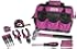 The Original Pink Box PB30TBK 12-Inch Tool Bag and 30-Piece Tool Set, Pink