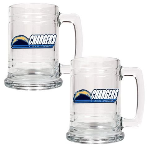 San Diego Chargers Set of 2 Beer Mugs