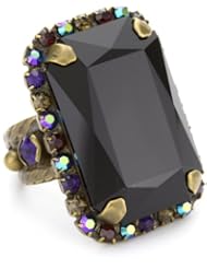 Sorrelli "Simply Divine" Crystal Cocktail Adjustable Ring