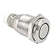 uxcell DC 12V Green LED 16mm Stainless Steel Momentary Pushbutton Switch