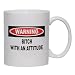 Warning: Bitch with an attitude Mug for Coffee / Hot Beverage (choice of sizes and co...