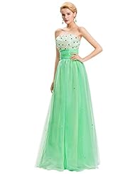 Strapless Cocktail  Empire   Waistline Beaded Lace-Up Sequined  Ball Gown Evening Dress/Homecoming Dress/Bridesmaid Dress/Pageant Dress/Prom Dress/Party Dress/Wedding Dress 