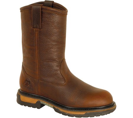 41yQTyRGdWL Mens Rocky® 11 Iron Clad™ Steel Toe EH Hazard Protected Waterproof Wellington Boots